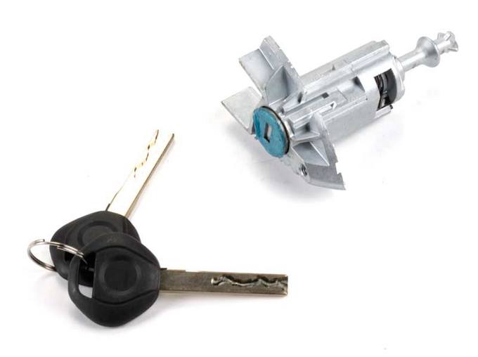 BMW Exterior Door Handle Lock Cylinder - Front Driver Side (w/ Key) 51217035421 - URO Parts 51217035421